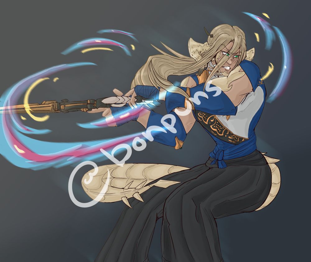 my wol takame kesi performing the gunbreaker weapon skill noble blood