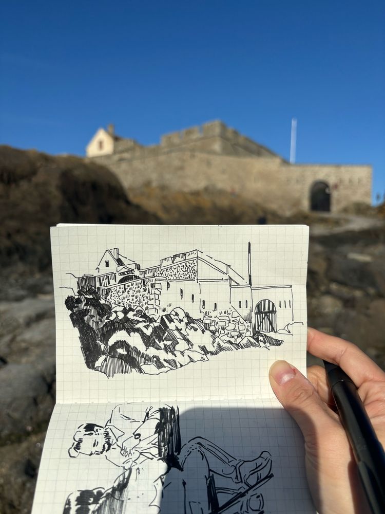 Drawing of a fort in Saint Malo