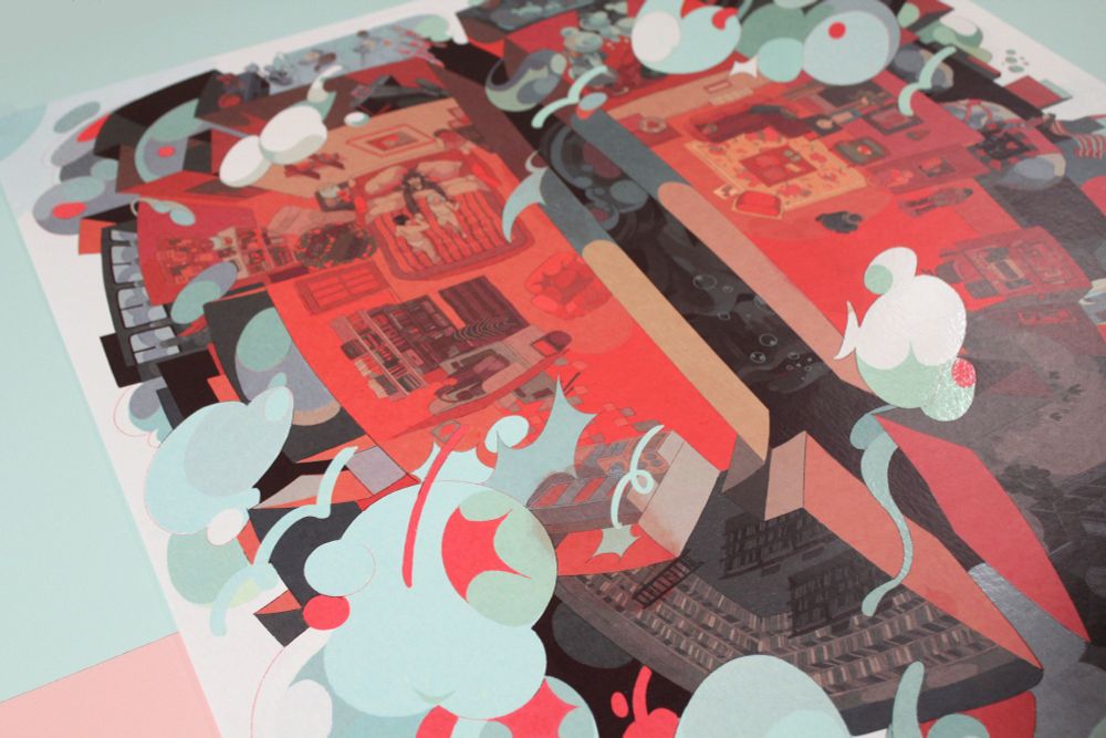 Close up shot of Eternal Sunshine of the Spotless Mind poster