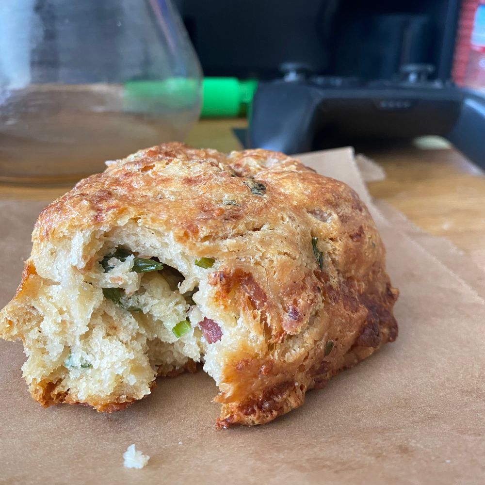 bacon gruyere chive scone amen