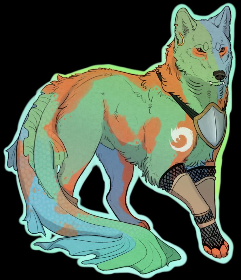 Fish-like wolf with armor