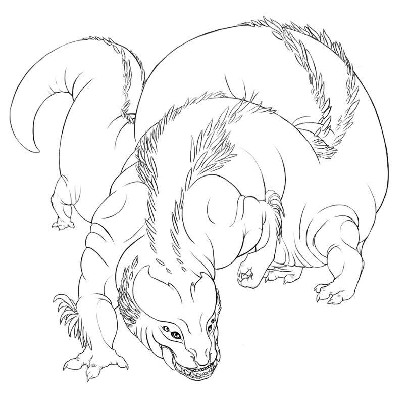 Dragon lineart