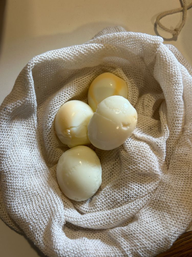 Four smoked eggs