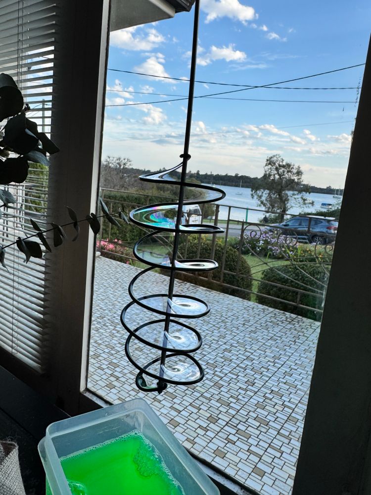 Soap film making a spiral ramp