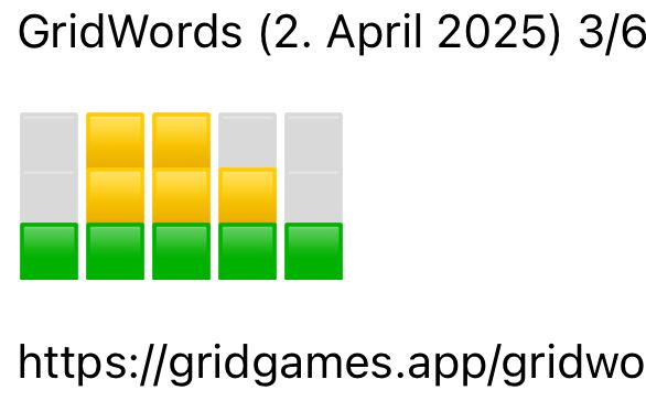 German wordle. Rare for me to solve in three goes!