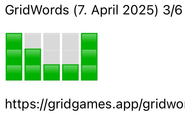 German wordle in three tries and only green squares, lucky for me!