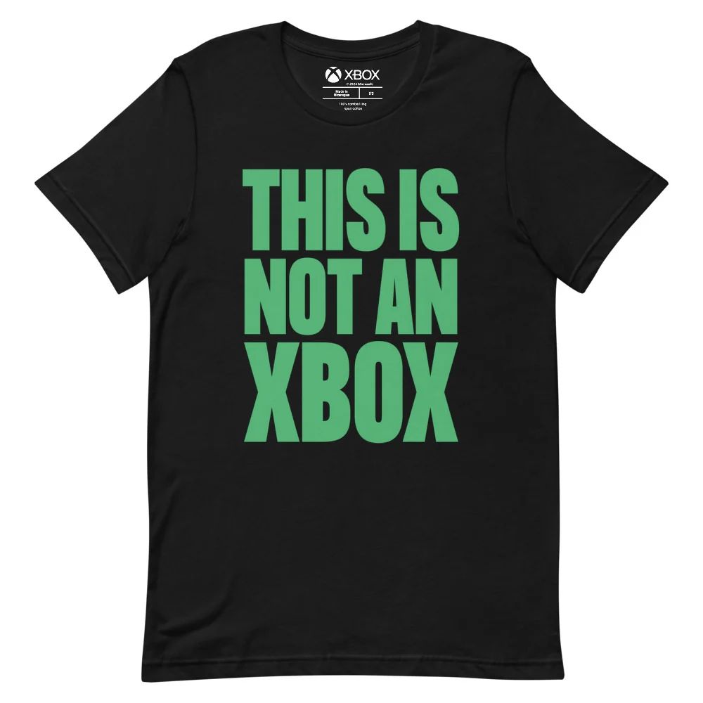 A shirt that says "This is not an Xbox"