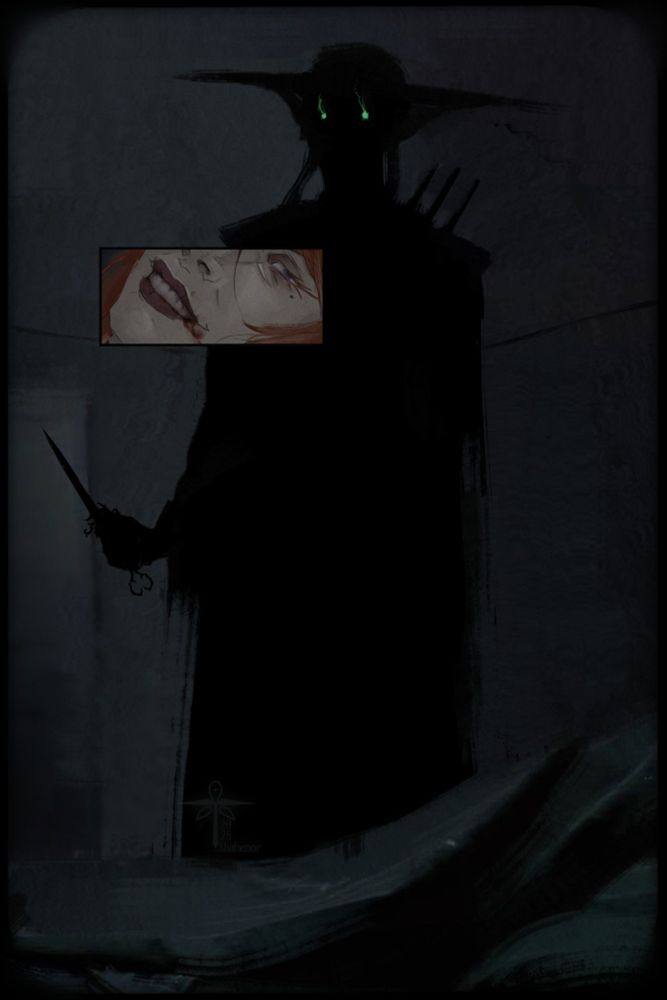 Béatrice stands over 'Celeste's' body, her corpse smiles back up at the shadow...
-
Celeste belongs to @annadrawsstuff