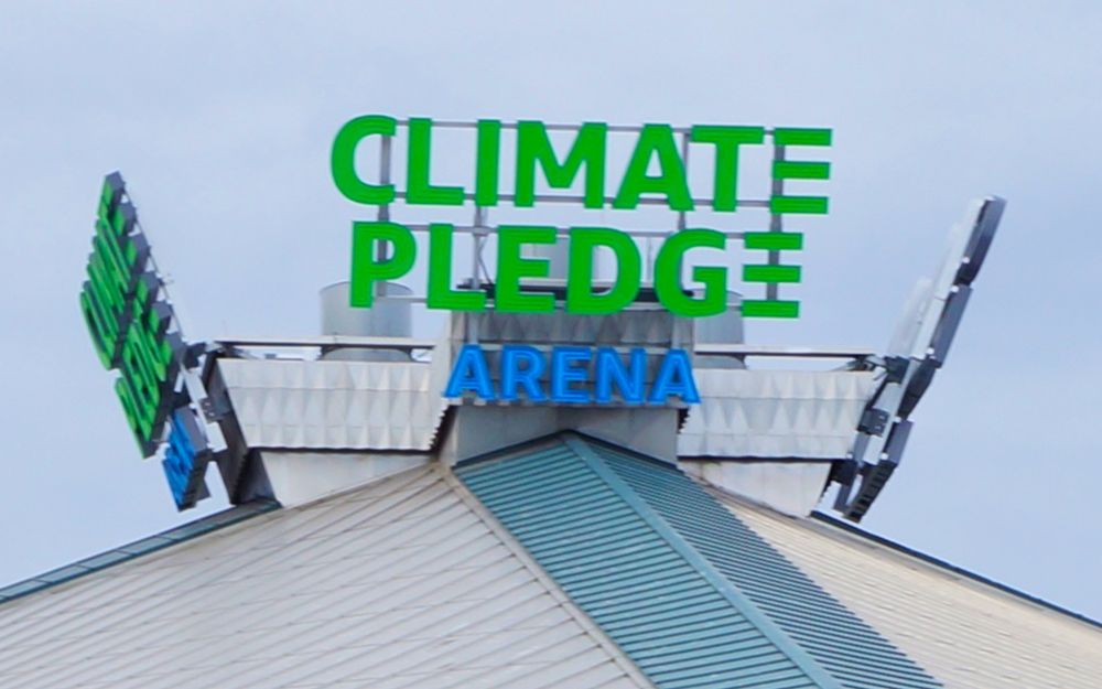 Climate Pledge Arena sign
