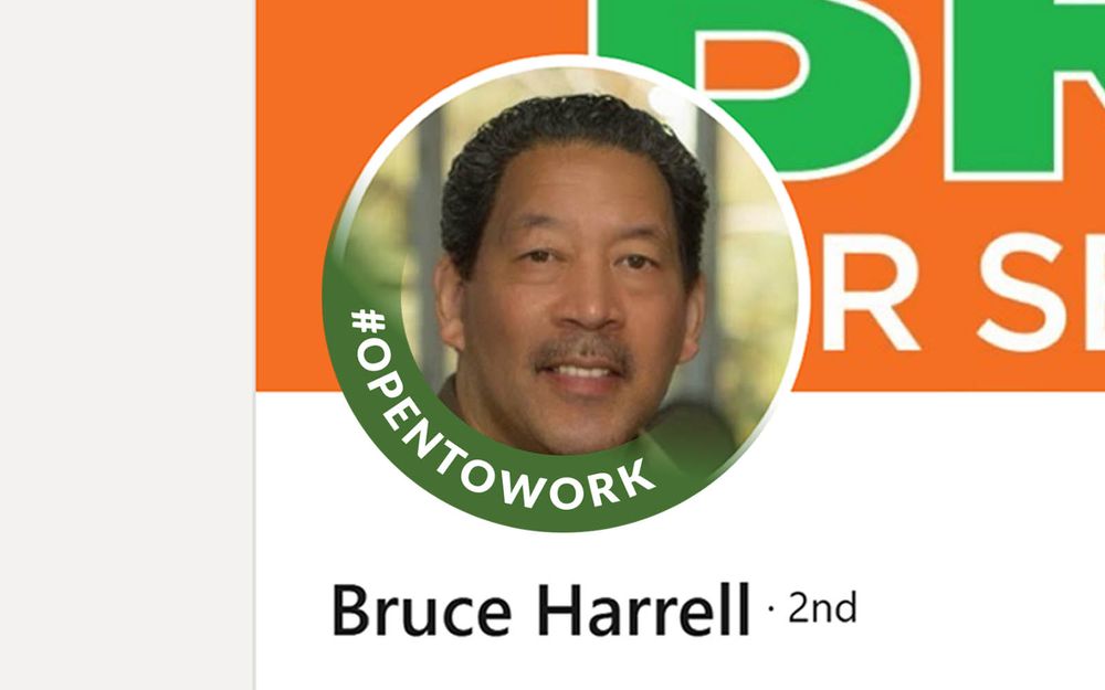 LinkedIn Profile Pic Circle with #OpenToWork frame on it