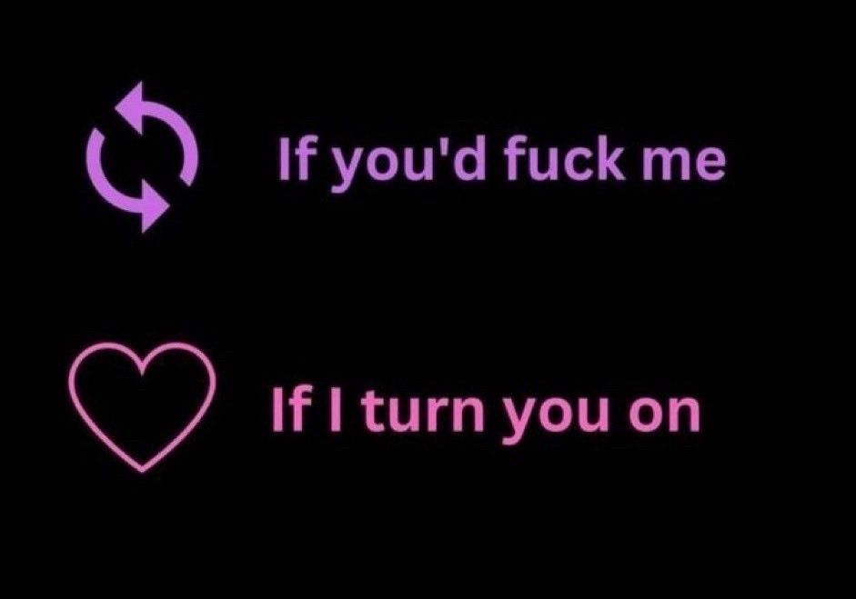 Repost if you'd fuck me 
Like if I turn you on 