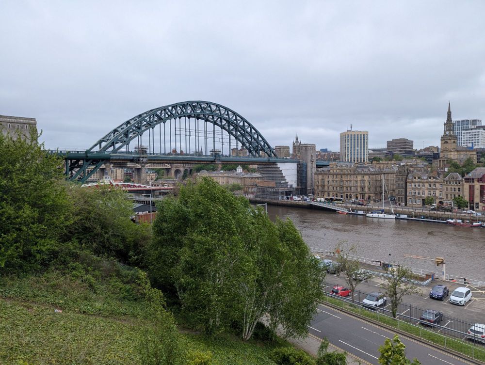 A view of the Tyne Bridge from The Glasshouse.
