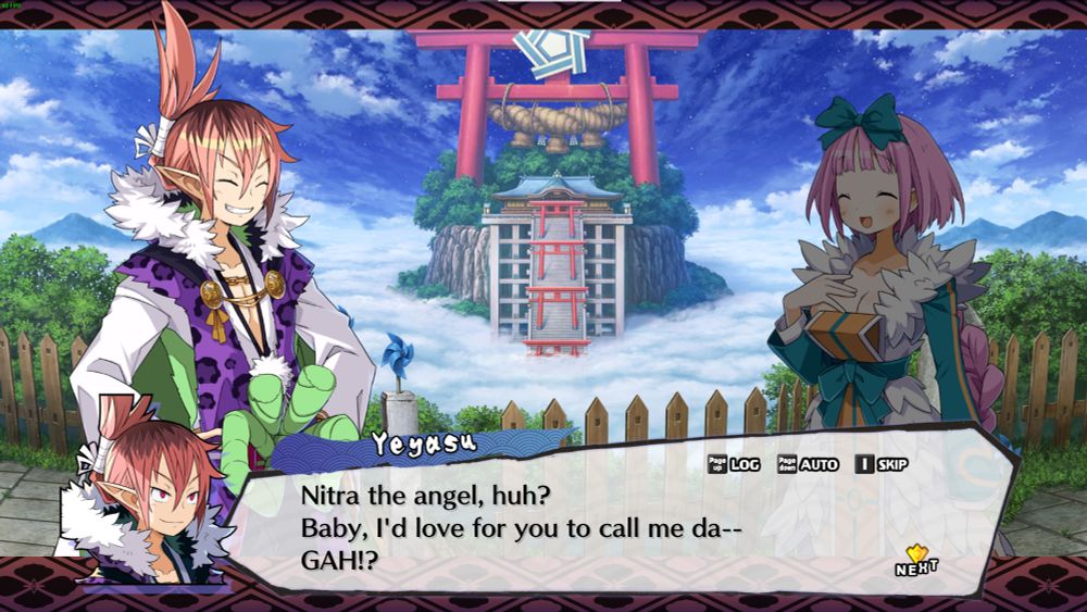 game: disgaea 7 
yeyasu: Nitra the angel, huh? Baby, i’d love for you to call me da— *gunshots*