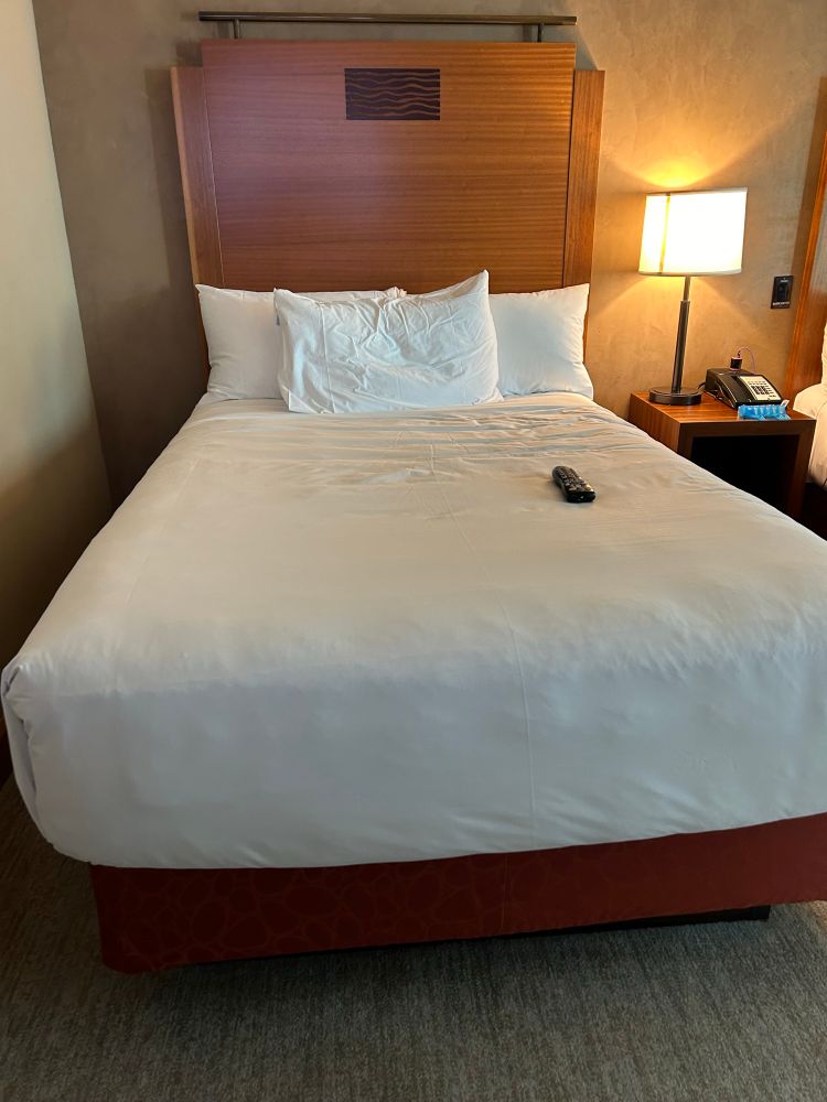 The bed. Very comfortable 