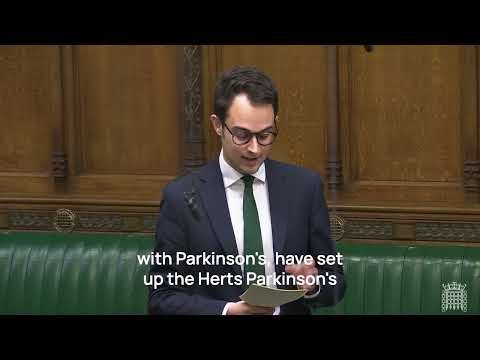 Josh Dean MP speaks in the Parkinson's Awareness Month debate