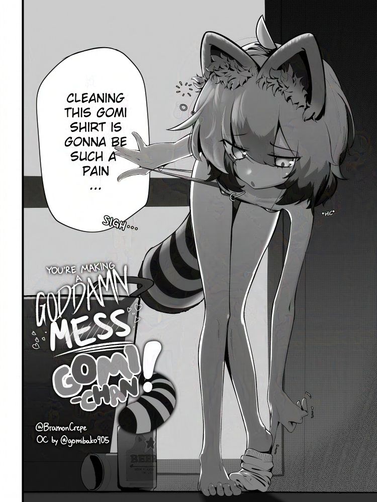gomibako905's OC "Gomi" undressing while a lil tipsy i dunno where I was going with this, just wanted to draw Gomi