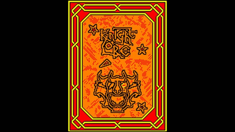 Pantalla de presentación de 'Knight Lore' (Ultimate, 1984). 