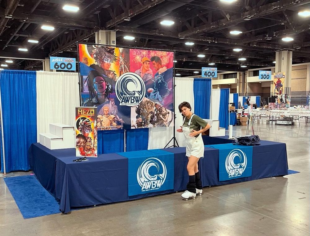 The AWBW booth at Heroes Con.