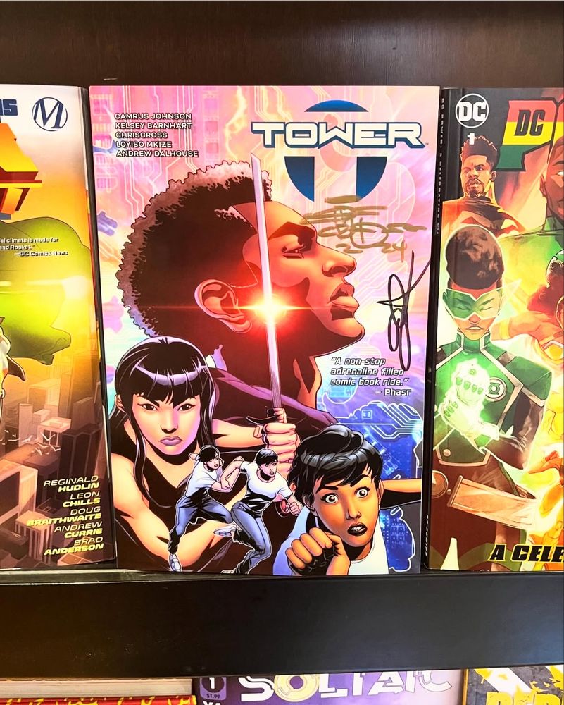 Copy of the TOWER trade paperback signed by 2 creators 