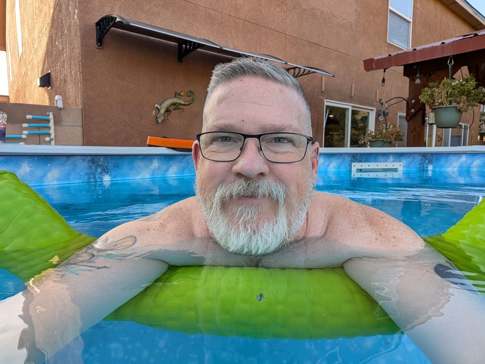 Buzz selfie in the pool. 