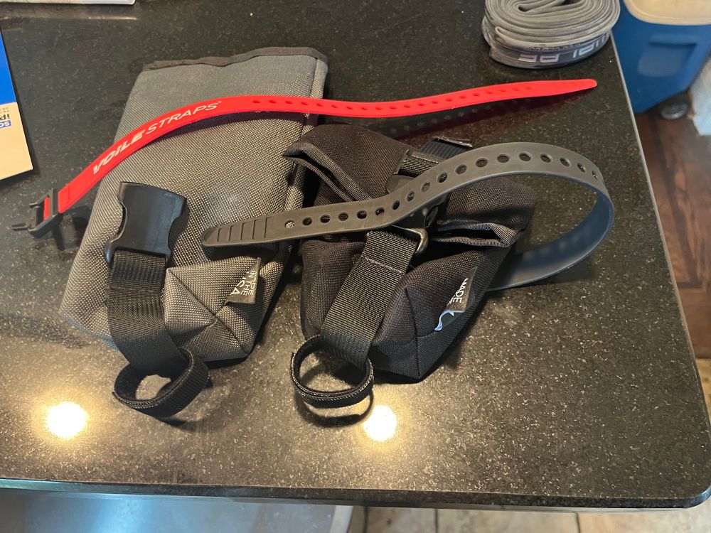 Two small bags produced by the much-missed Philly bike equipment business ReLoad.