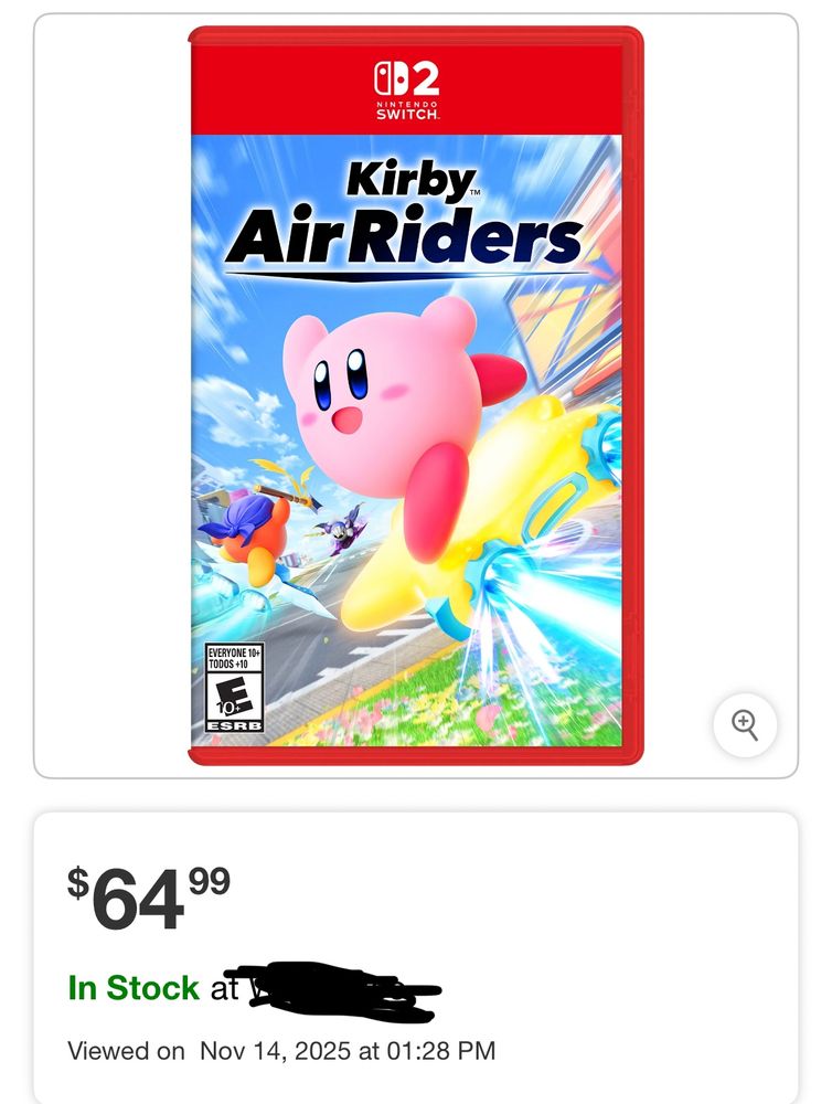 Kirby is apparently available for sale early at Costco