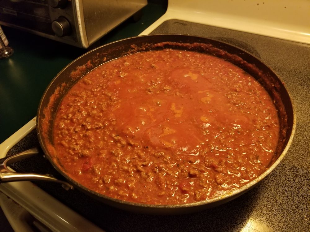 The beginnings of lasagna...