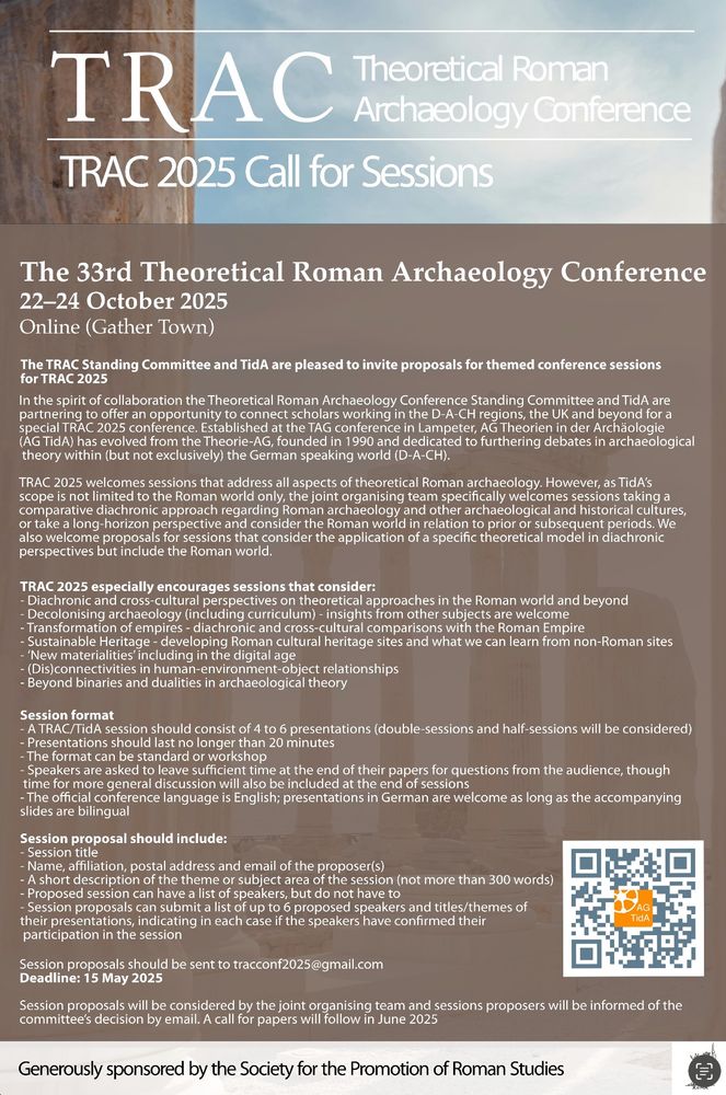 A poster advertising a conference with lots of white text on a brown background