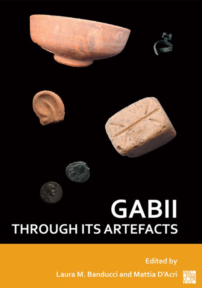 Book cover showing Roman artefacts on a black background