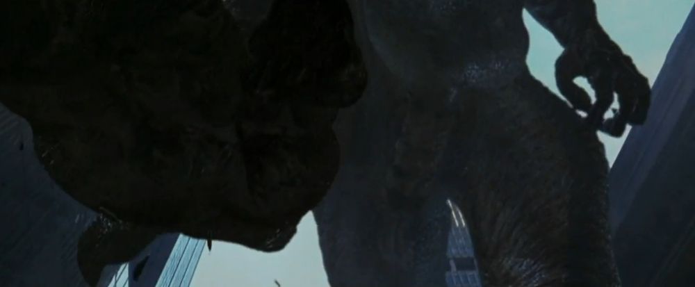 a shot of godzilla's paw and ass from Godzilla (1998)