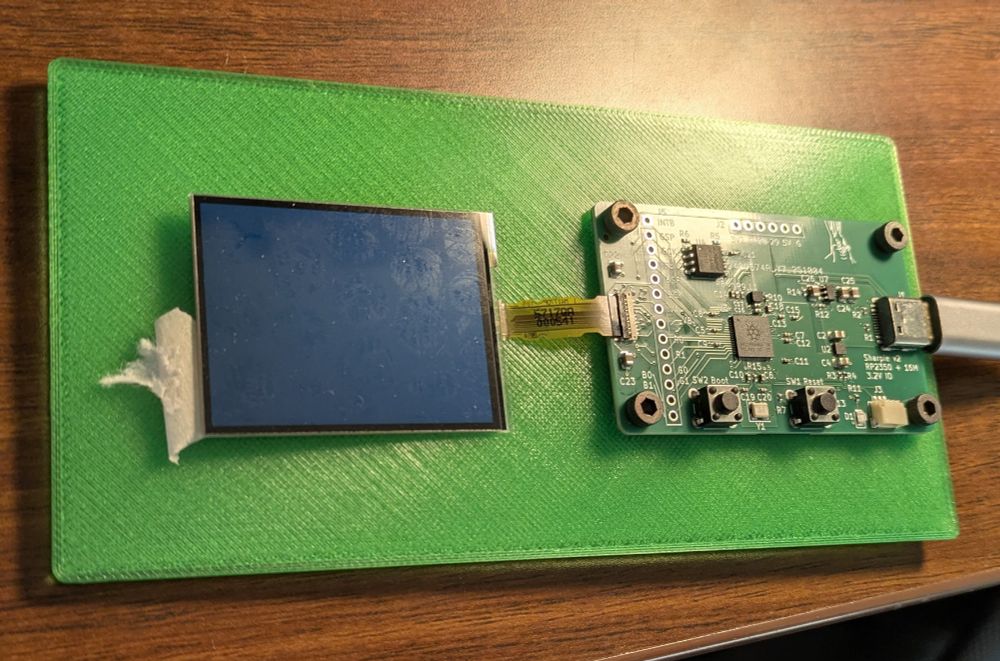 Sharpie showing a blue display