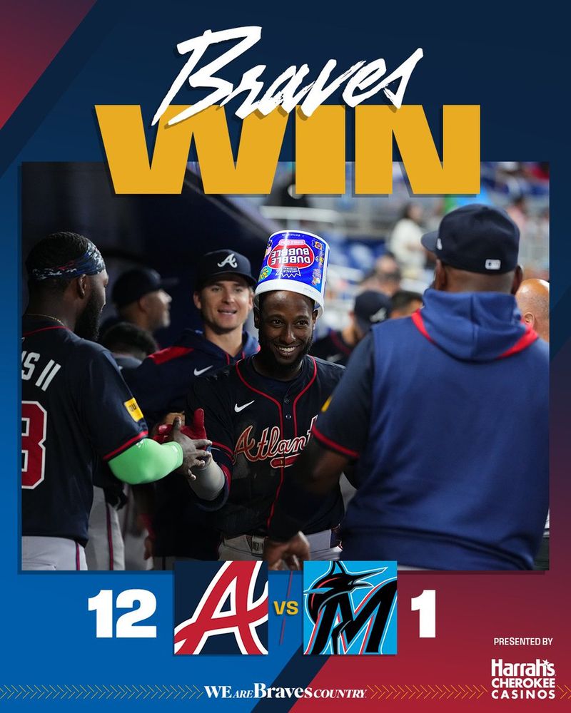 Final: Braves 12, Marlins 1. 