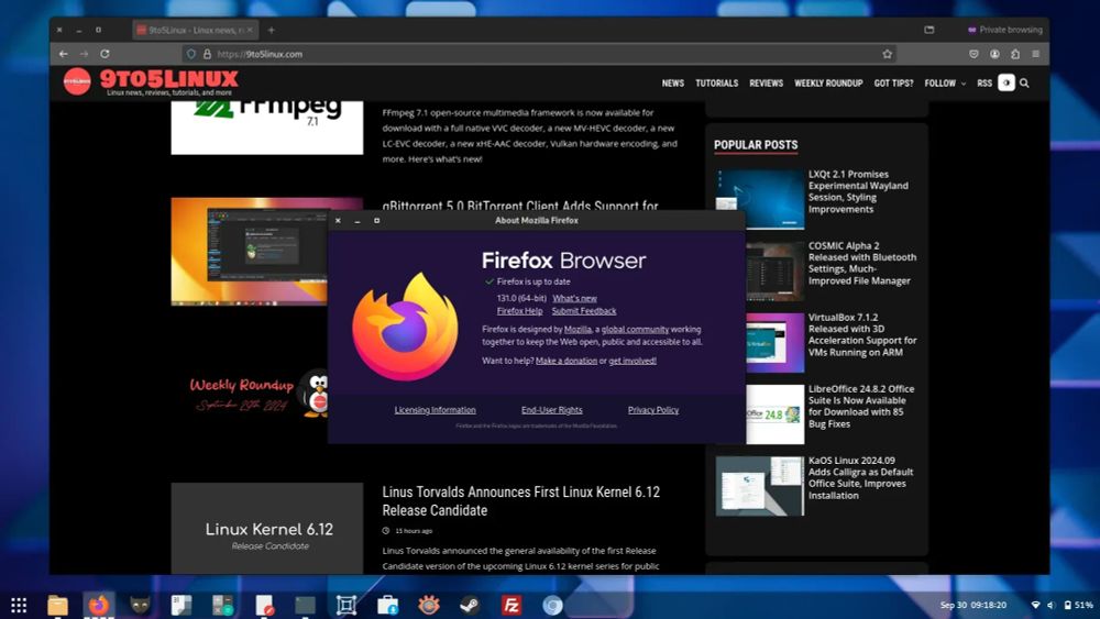 Mozilla Firefox 131 Is Now Available for Download, Here's What's New - 9to5Linux