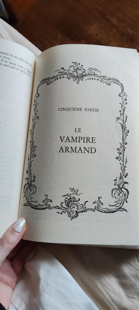 Page de livre : Cinquième Partie LE VAMPIRE ARMAND