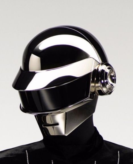one of the daft punk guys. the silver one. never remember if this one is guy-manuel or thomas. i think it's thomas