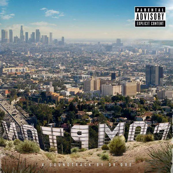 capa do álbum, com uma foto de vista aérea de uma Compton tirada do alto de um morro, onde há uma placa com o nome da cidade.