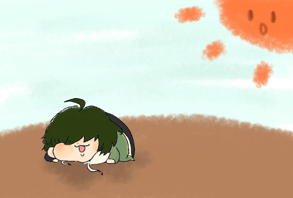 大地の声を聴いています