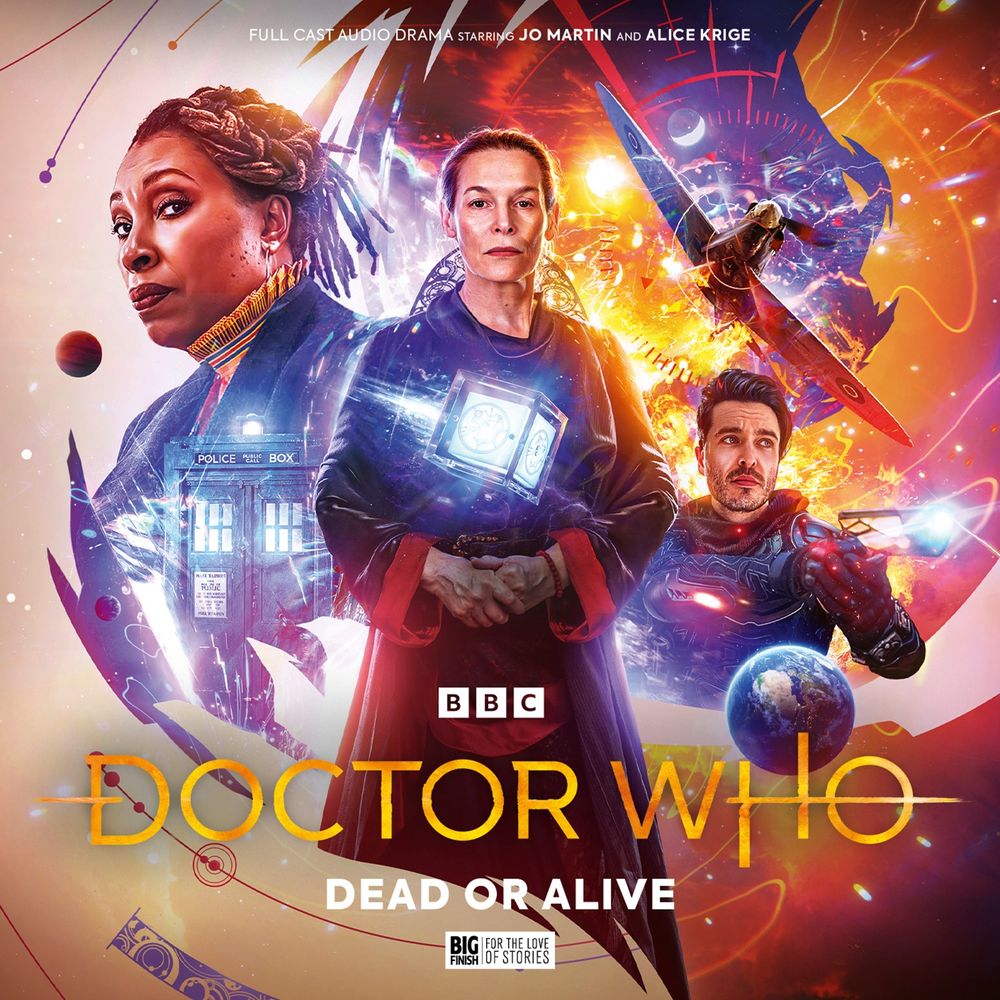 Doctor Who - The Fugitive Doctor Adventures: Dead or Alive

(Cover Art)

---

Currently listening to this ready for my reviews. Gonna be honest, 'Flying Solo' is fucking immaculately written!