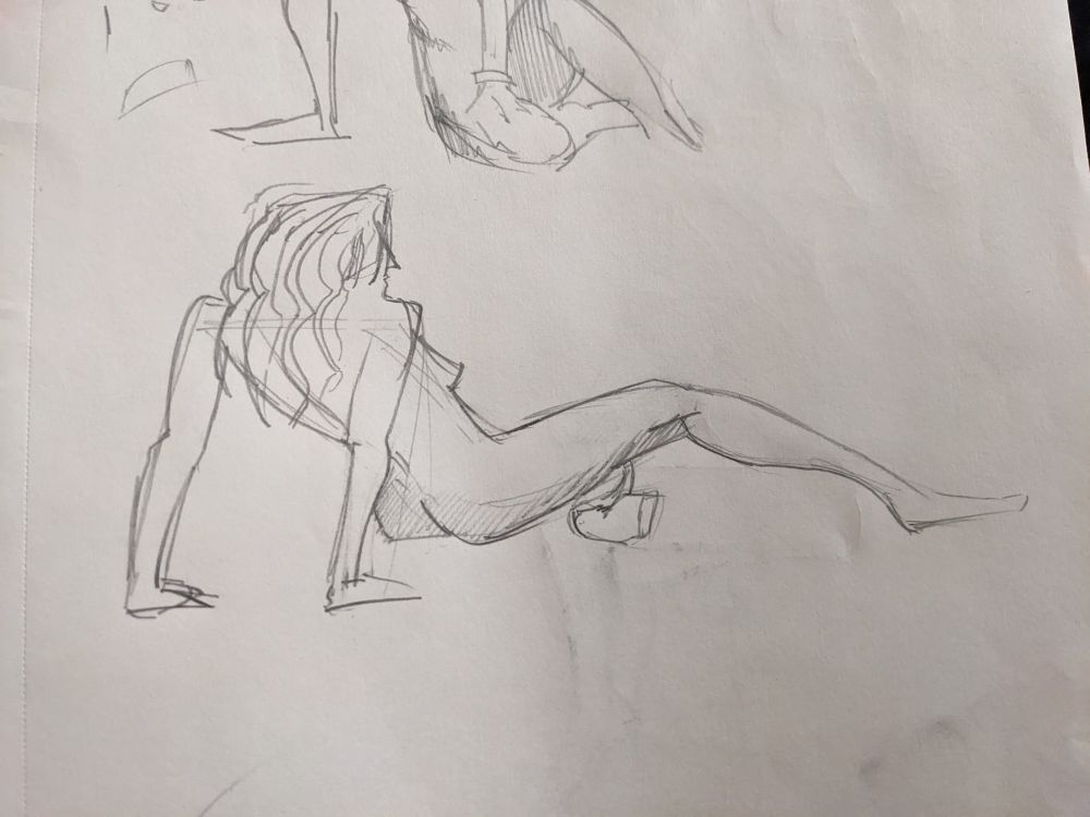 ~10 min pose | laying on floor propped up by arms