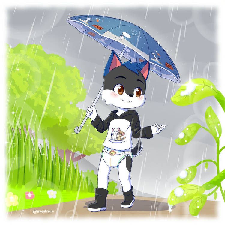 This is a ych that I won over on Twitter along with two more users by avealrykun over on Twitter and I want to say to you thank you very much.



Of course here is my fursona in the rain out with his jungle emperor Leo (also know as in the west Kimba the white lion) umbrella and his favorite rain coat with his favorite diaper Brand lil kings outside enjoying the rain as he likes Rainy Days.



Credit to AvealryKun



My fursona brings to me and I might upload the second one which I already did.



And also the title andm is an reference to a episode from Barney.