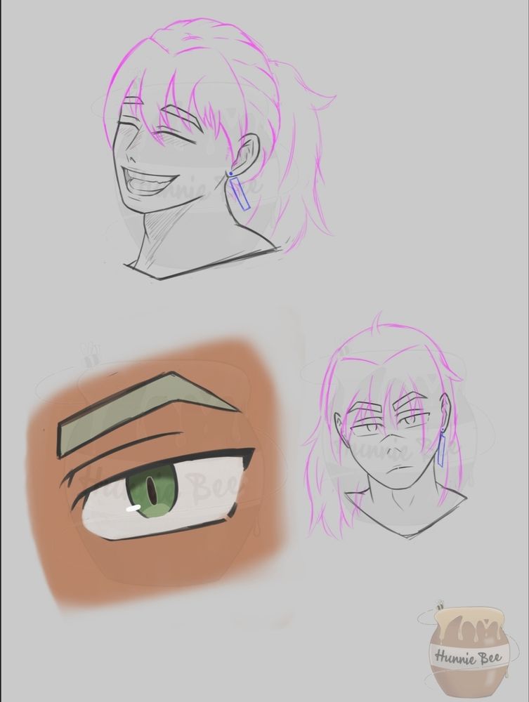 Sketches of my OC Jacob from my manga 'Make or Break'