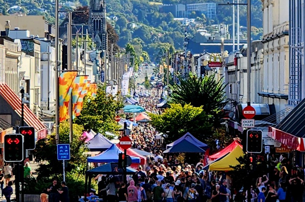 View of a packed George Street