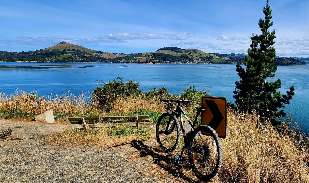 View across the Otago Harbour from Port Chalmers looking at the Peninsula.