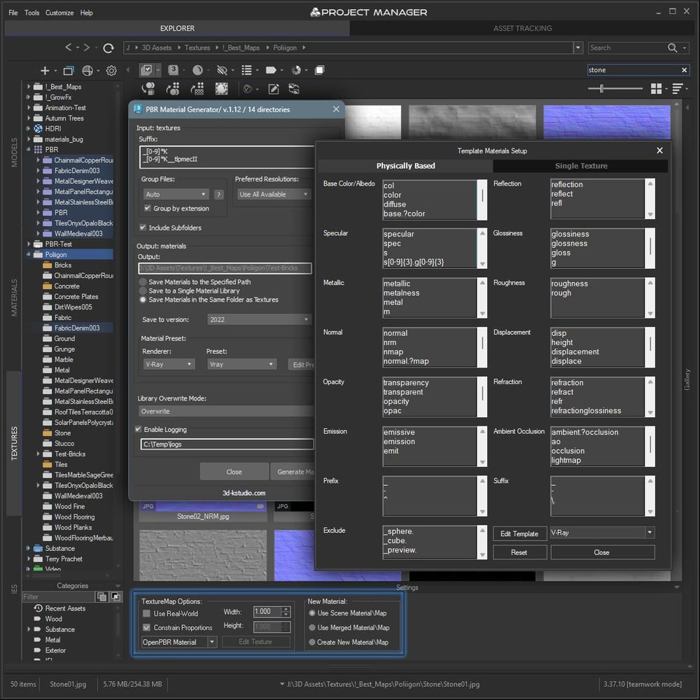 PBR Material Generator- Add-on for Project Manager