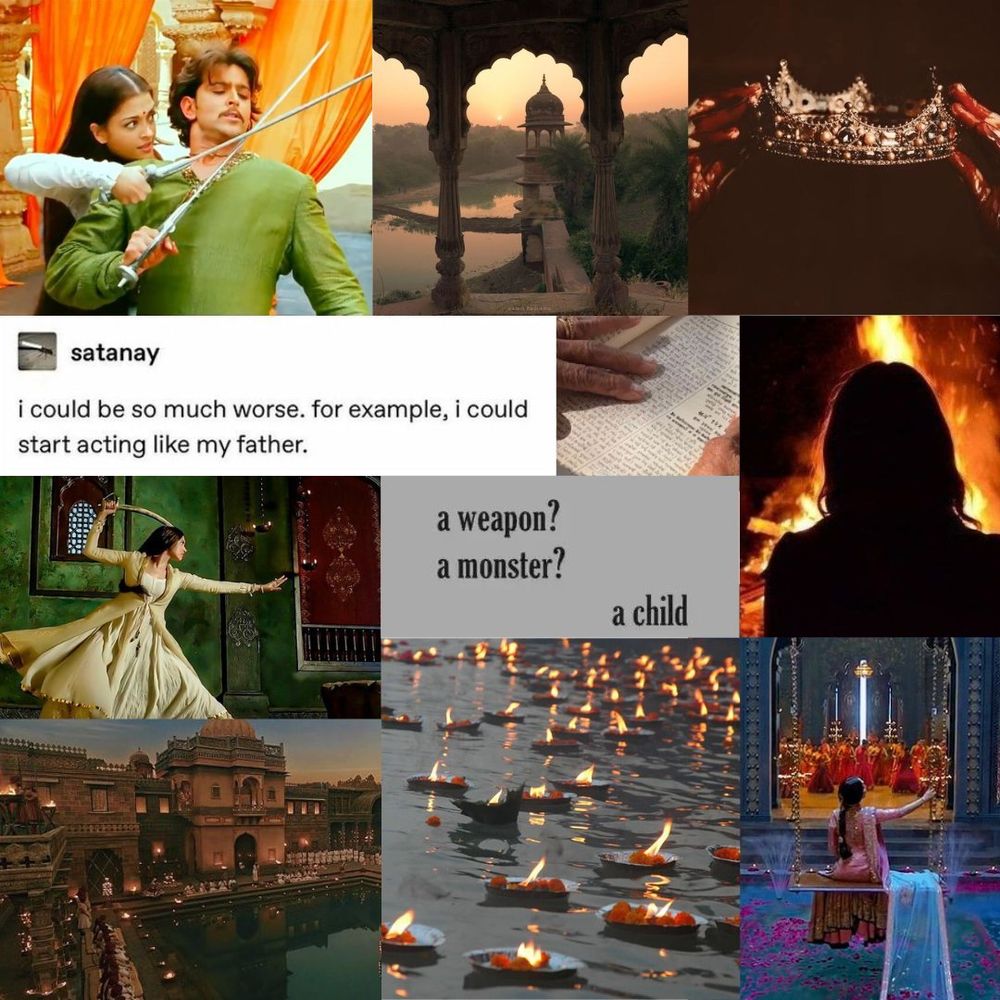 moodboard for a YA fantasy