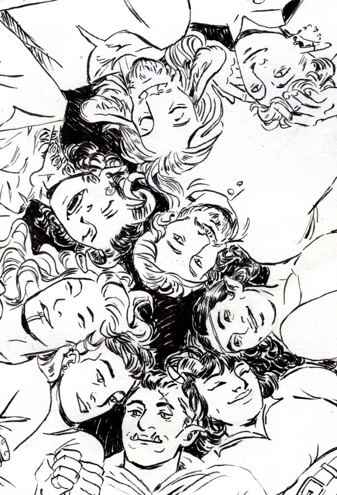An up side down close up
