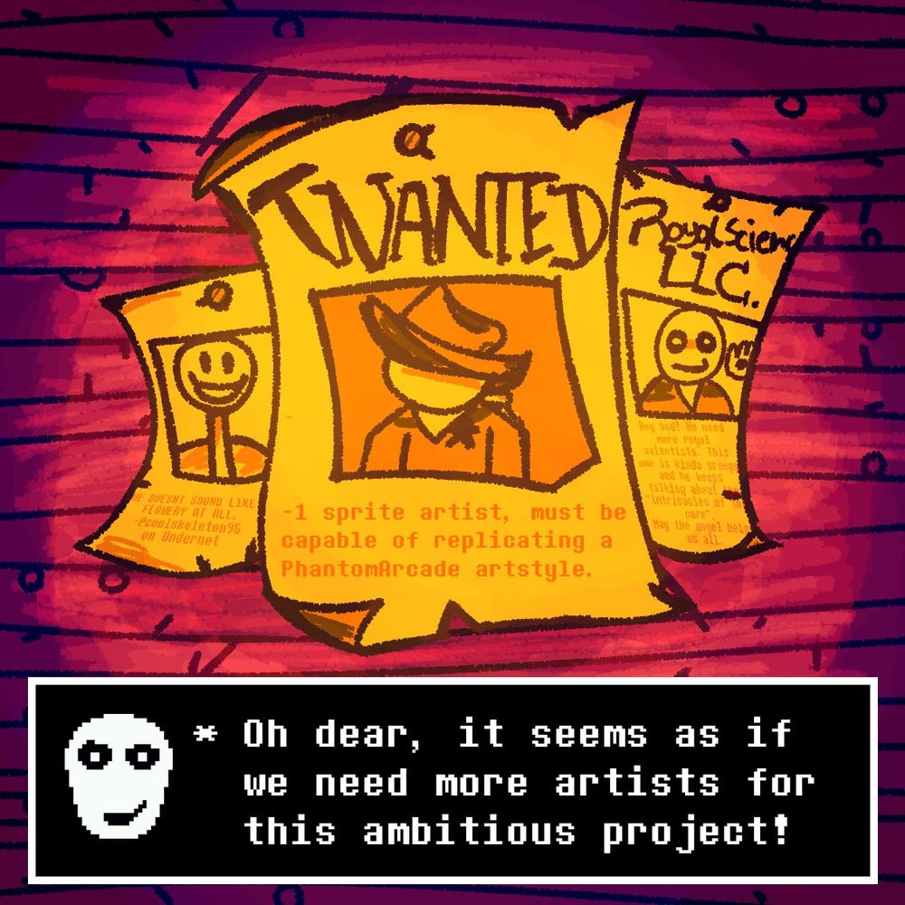 help wanted art for an fnf mod known as undertale yellow, made by samulol