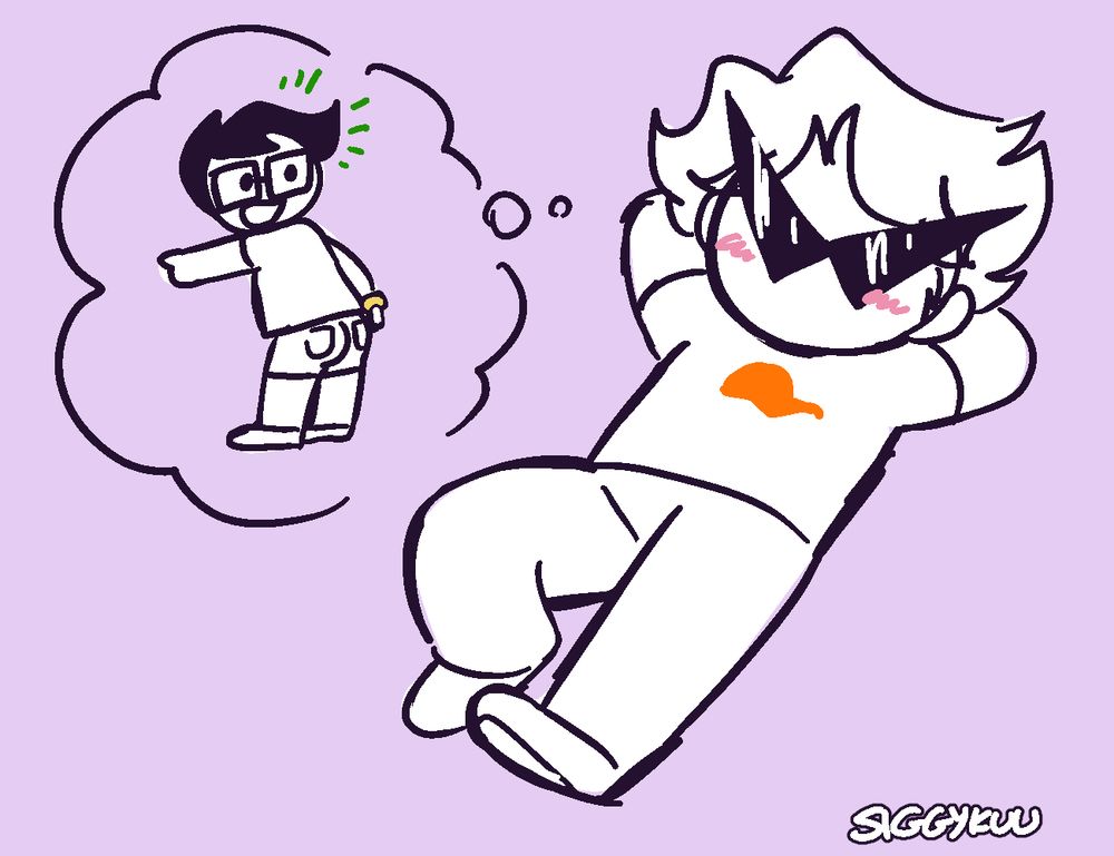 Jake English and Dirk Strider. Dirk is thinking about Jake (and his butt)