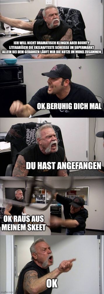 Die obigen 5 posts in American Chopper Argument meme