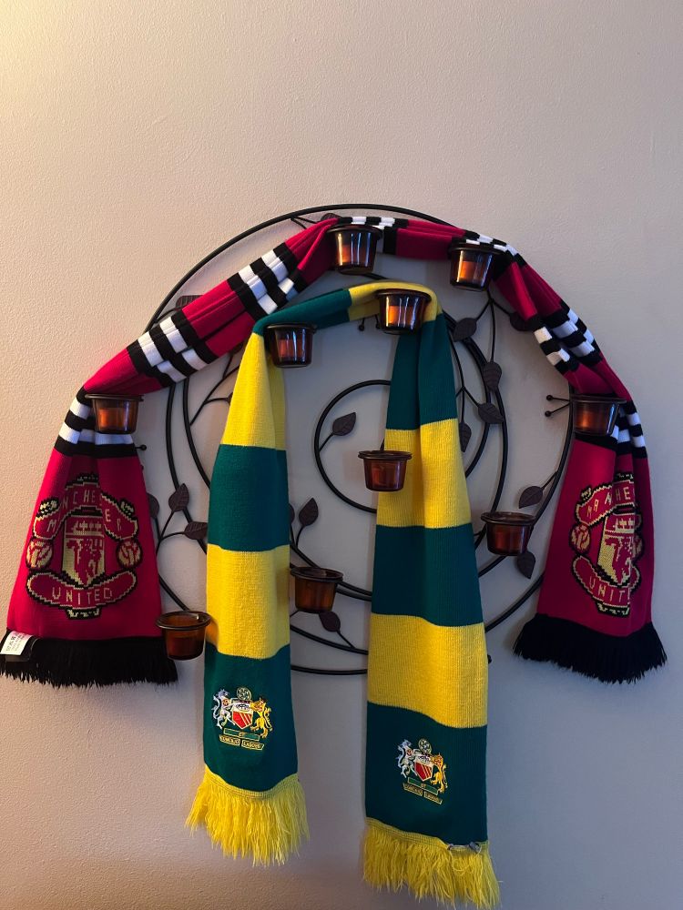 Manchester United and Newton Heath scarfs